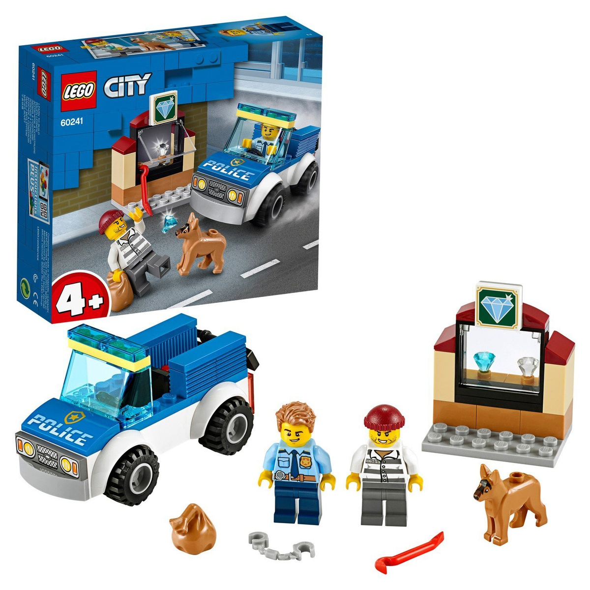 Конструктор lego city police 60241 полицейский отряд с собакой