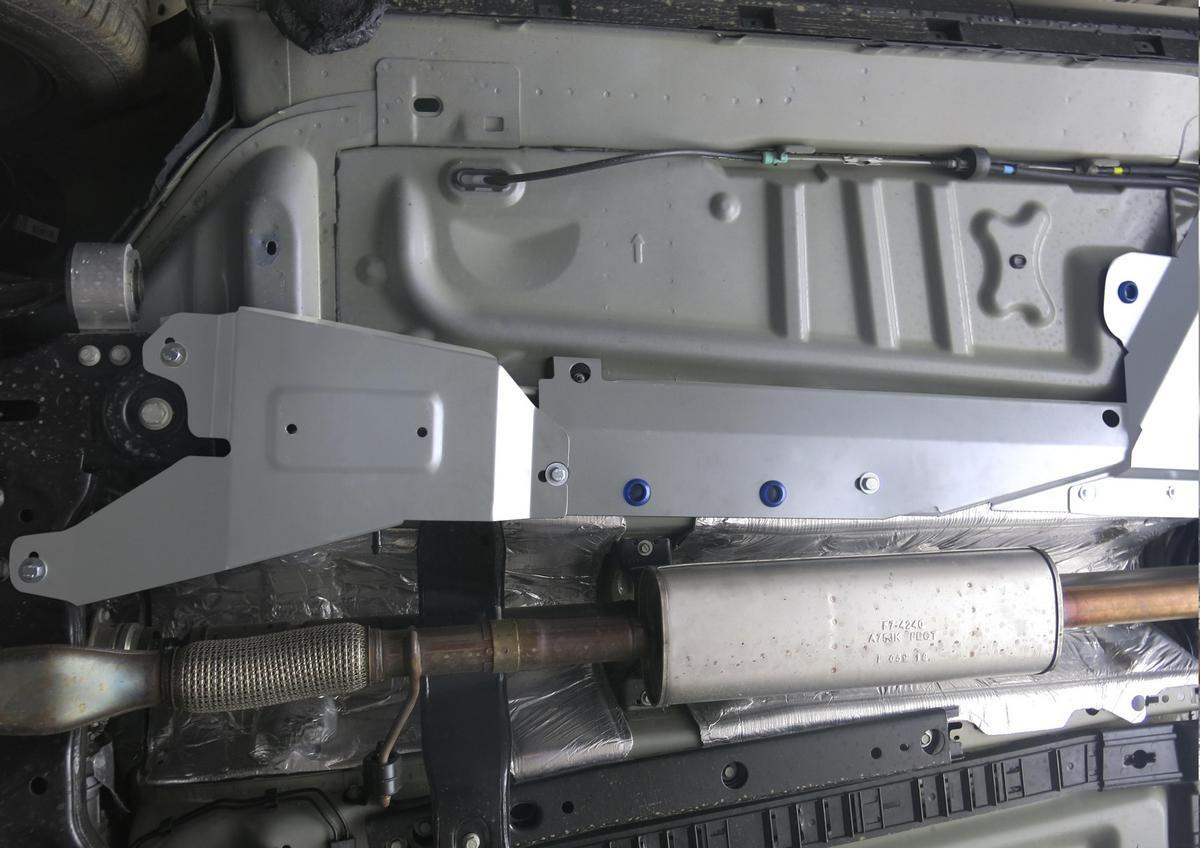 Защита трубок кондиционера Rival для Ford Explorer V рестайлинг 2015-2019, штампованная, алюминий 4 мм, #1