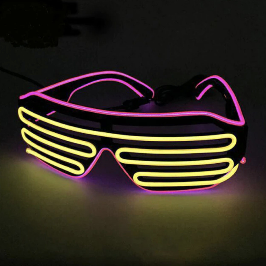Светящиеся, неоновые LED очки. Тренд 2022. Очки киберпанк. - купить по ...