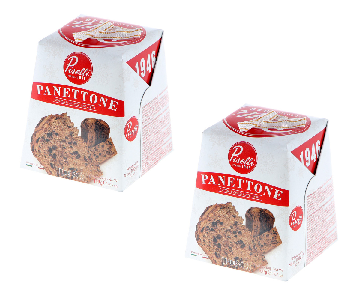Кекс-мини панеттоне Tedesco Panettone какао с шоколадной крошкой, в ...