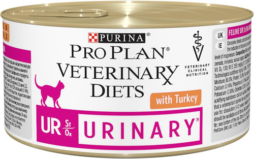 Влажный корм Pro Plan Veterinary Diets UR St/Ox Urinary™ для взрослых кошек при болезни нижних отделов мочевыводящих путей, с индейкой, 195 г. Рекомендации для вас