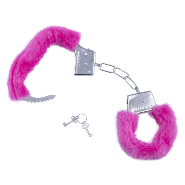 Наручники сувенирные с мехом розовые Эврика / наручники с мехом для ...