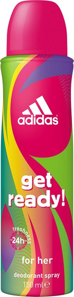Adidas Get Ready! Дезодорант-спрей, женский, 150 мл - купить с ...