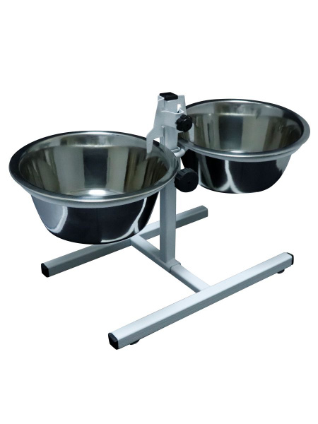 Телескопическая подставка с мисками для кормления собак Fetras "Тайсон ...