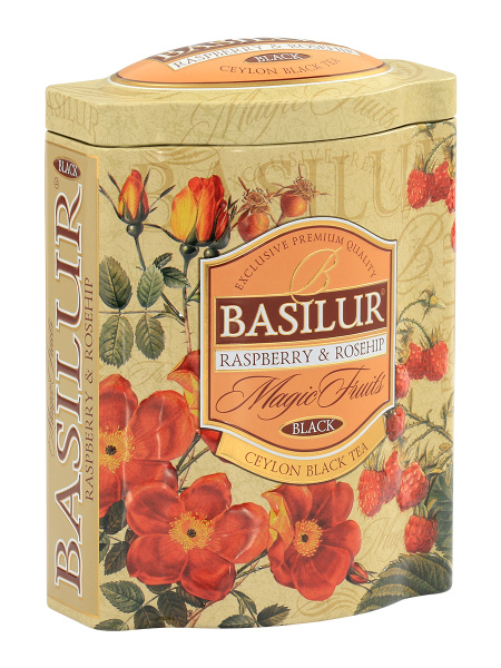 Чай черный Basilur Волшебные фрукты "Малина и шиповник" 100 г (ж/б ...