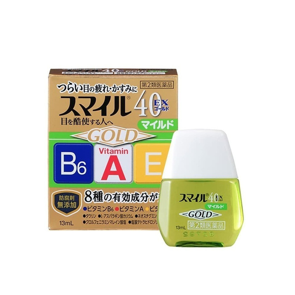 Lion Глазные капли Smile EX 40 Gold Mild для чувствительных глаз, 13 мл ...