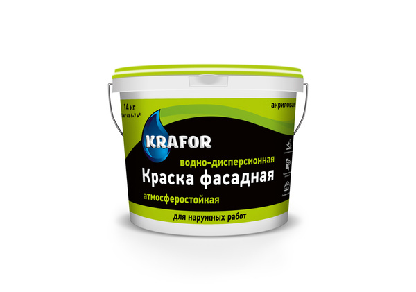Краска Krafor 837, Водно-дисперсионная - купить в интернет-магазине ...