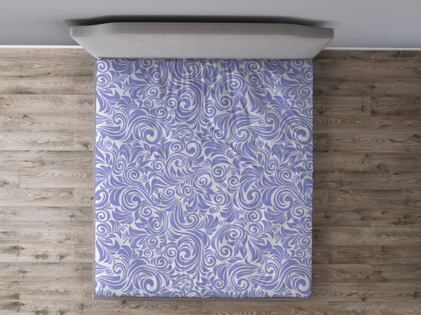 Простыня ГАЛТЕКС Узоры, 200x220, синий купить по низкой цене с ...