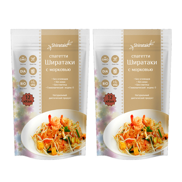 Ширатаки спагетти с морковью (2 шт. по 340 г), Китай - купить с ...