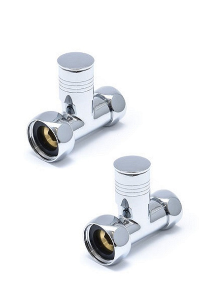 Вентиль для полотенцесушителя круглый прямой гайка/гайка 1"х1/2" (Хром ...