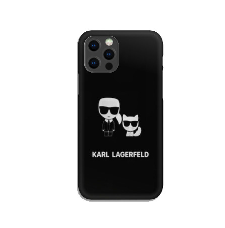 Силиконовый чехол Карл Лагерфельд и кот на Apple iPhone 12 Pro Max ...