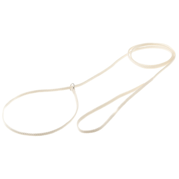 Поводок-удавка с кольцом (лента-чулок) 5мм*150см (СЛОНОВАЯ КОСТЬ ...