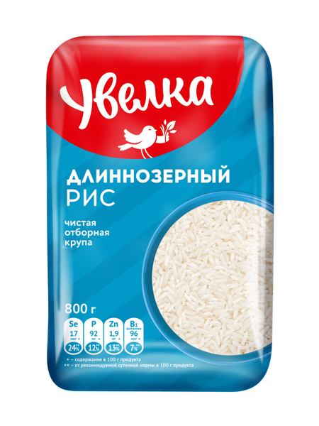 Рис Увелка длиннозерный, 800 г - купить с доставкой по выгодным ценам в ...