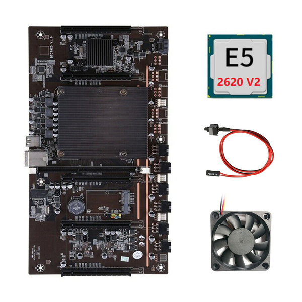 Материнская плата для майнинга BTCX79 H61 с процессором E5 2620 V2 ...