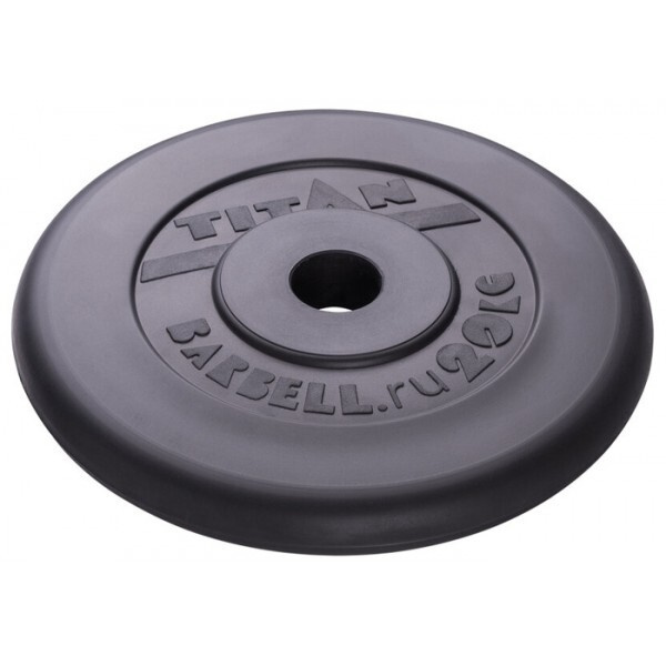 Диск (блин) обрезиненный TITAN Barbell 20 кг (d51) купить c доставкой ...