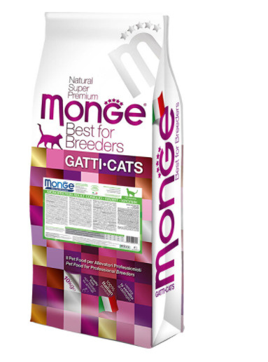 Корм сухой Monge Cat Monoprotein для взрослых кошек, с кроликом, 10 кг ...