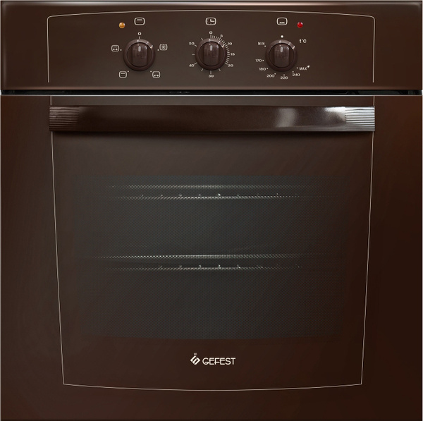 Духовой шкаф газовый Gefest ДГЭ 601-01 К, 54 см, коричневый - купить с ...