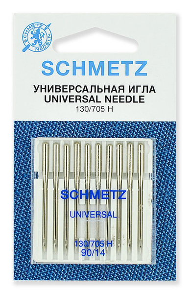 Иглы стандартные Schmetz 130/705H № 90, 10 шт./в уп. арт. 22:15.2.XDS ...