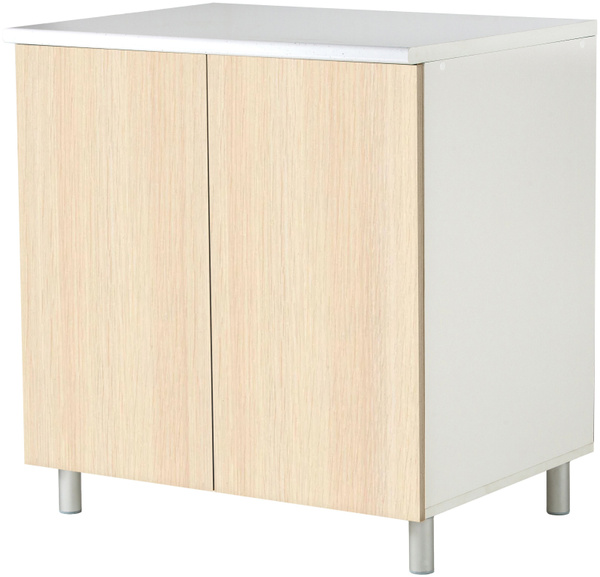 Тумба кухонная Надежда Д-634 дуб мол.+белый двухдверная (850х800х600 ...