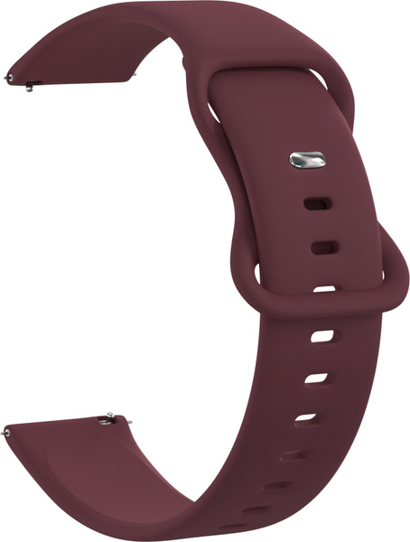 Ремешок силиконовый GSMIN Net 22 для Amazfit GTR 3 Pro (Бордовый ...