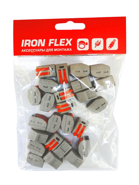 Клемма соединительная для 2-х проводников Iron Flex сечение 0.08-4 кв ...