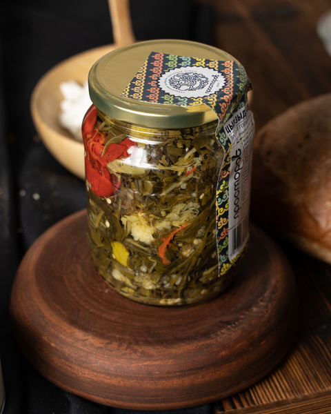 Листья горького перца маринованные (соус цахтон, халапеньо), 700 мл ...