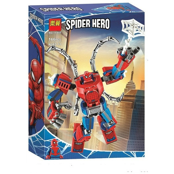 Конструктор Spider Hero 11496 "Робот-трансформер Человека Паука", 166 ...