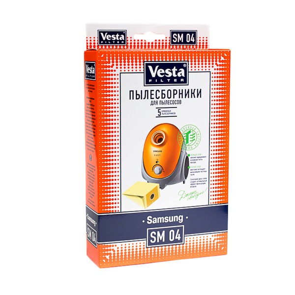 Vesta filter SM 04 комплект пылесборников, 5 шт - купить с доставкой по ...