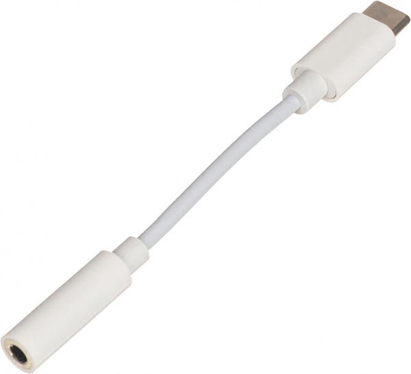 Переходник Buro BHP TPC-JCK USB Type-C (m) Jack 3.5mm (f) белый ...