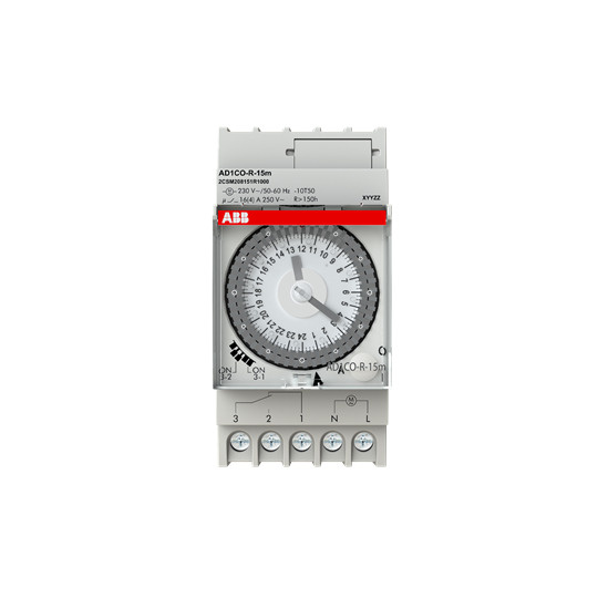 Реле времени модульное ABB AD1CO-15m (2CSM222421R1000) 220 В 16 А 1НО 1НЗ суточн - Товар на картинке можно купить.