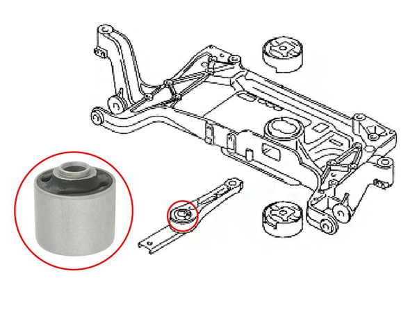Сайлентблок опоры двигателя Audi A3 03-13 / Q3 11-19