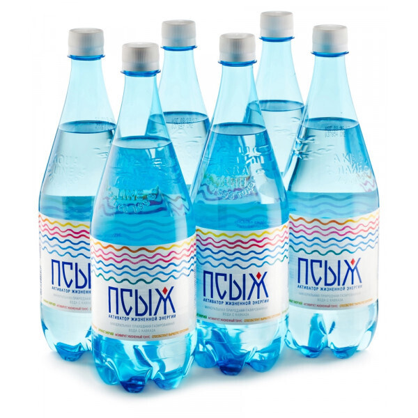 Псыж Вода Газированная 1000мл. 6шт - купить с доставкой по выгодным ...