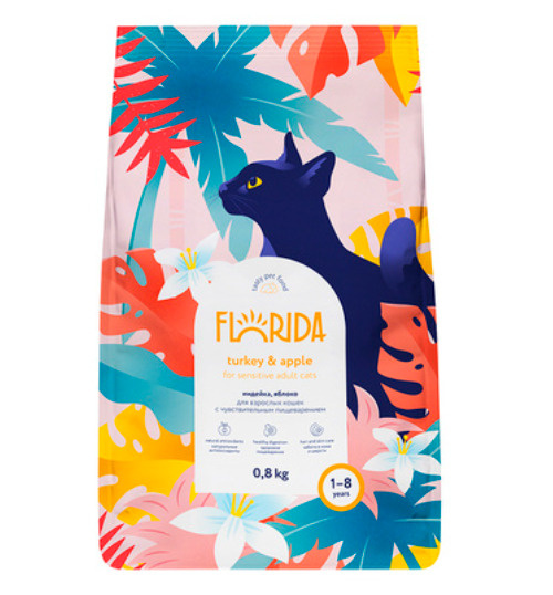 FLORIDA (Флорида) Сухой корм для взрослых кошек с чувствительным ...