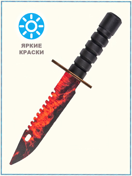 Деревянный штык-нож КС ГО М9 Байонет Волны рубин, Bayonet doppler ruby ...
