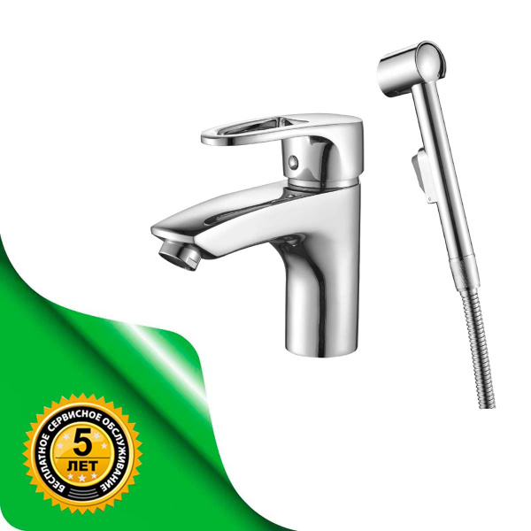 Смеситель для раковины умывальника с гигиеническим душем Decoroom ...