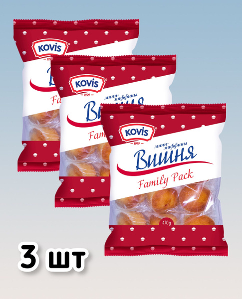 Мини-маффины Kovis, вишня (470гр.*3 шт.) - купить с доставкой по ...