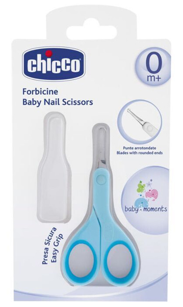 Chicco Детские ножнички с закругленными концами, голубые - купить с ...