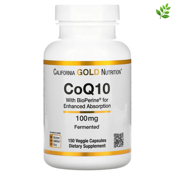 CoQ10 USP, коэнзим Q10 с биоперином, 100 мг, 150 растительных капсул ...