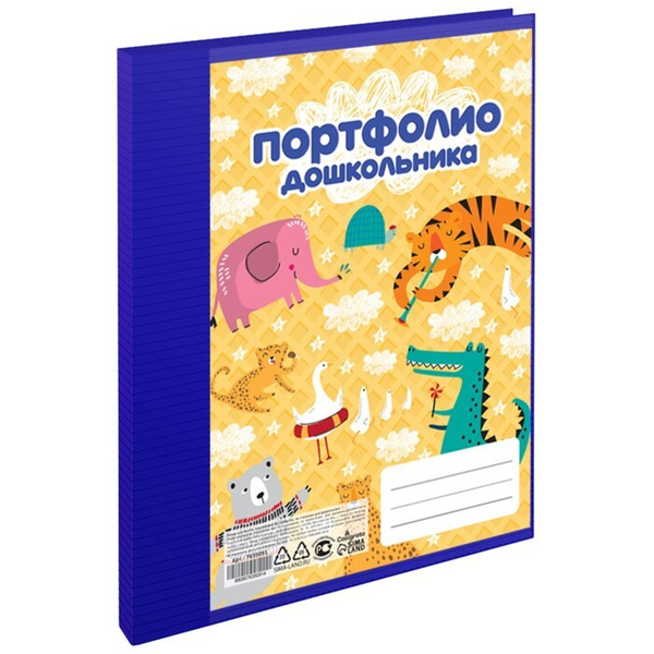 Папка-портфолио А4 "Лучшие друзья", пластиковая, на 2 кольцах, для ...