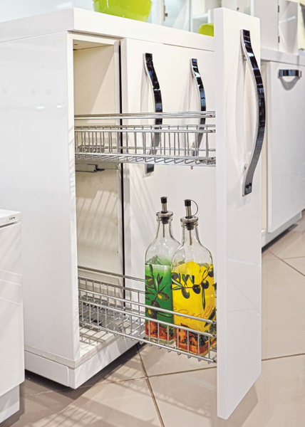 Бутылочница выдвижная для кухни JET AURORA 150 мм с доводчиком ...