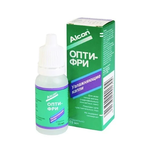 Увлажняющие капли для глаз Alcon Opti Free (Алкон Опти Фри), 15 мл (15 ...