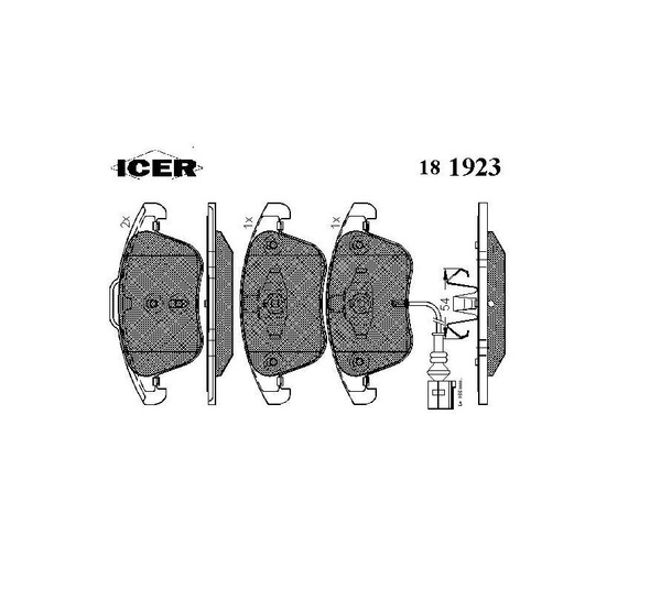 Колодки тормозные ICER 181923 - купить по низким ценам в интернет ...