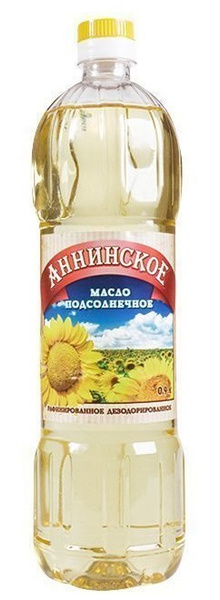 Аннинское подсолнечное рафинированное дезодорированное масло первый ...