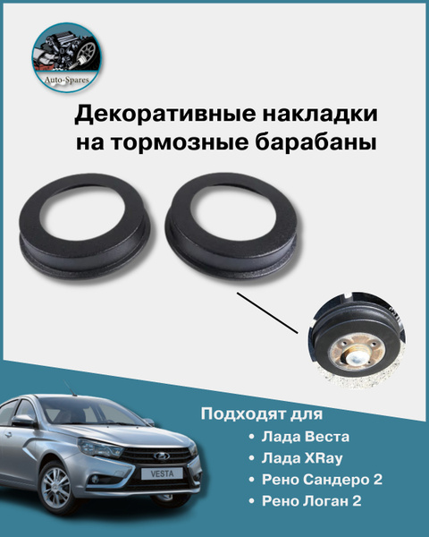 Декоративные накладки на тормозные барабаны Лада Веста, XRay, Рено ...