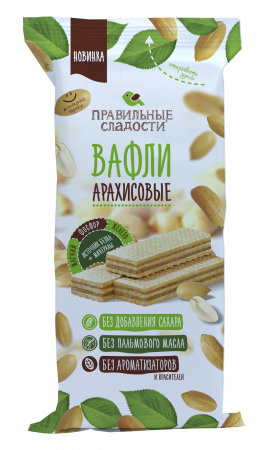 Вафли арахисовые без сахара 300 гр, Пермская фабрика. Правильные ...