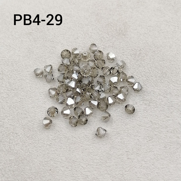 Бусины-"Пирамидки" Preciosa, Чехия 4 мм, Биконусы граненые 30 шт/уп для ...