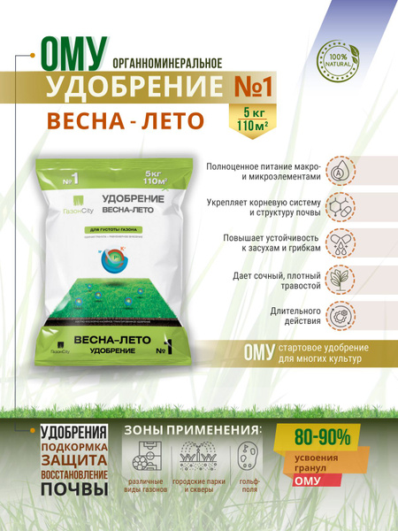 Удобрение ГазонCity для газона "Весна-Лето" 5 кг - купить с доставкой ...
