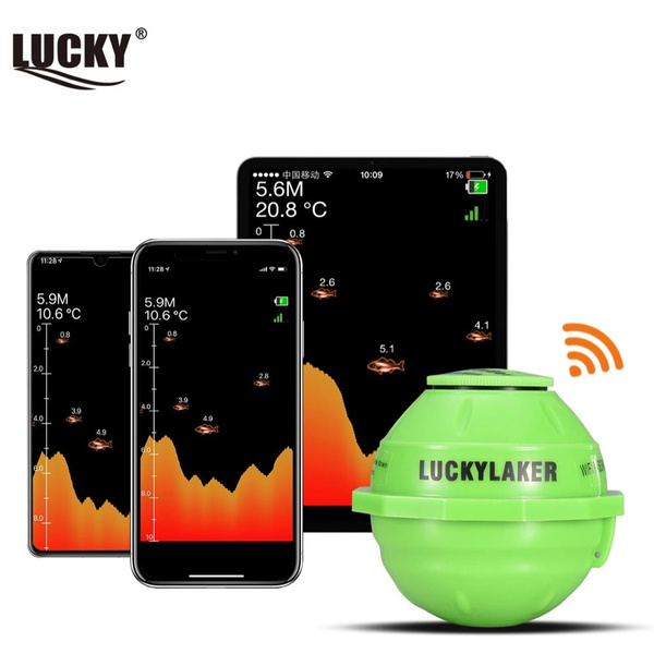 Беспроводной Wi-Fi эхолот Lucky FF916, Детектор 70 м для озерной и ...