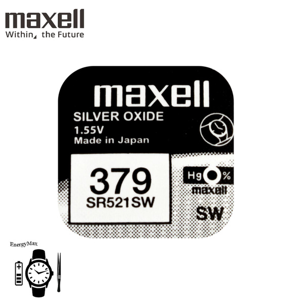 Maxell Батарейка 370, 371 (SR69, SR920), Серебряно-цинковый тип, 1,55 В ...