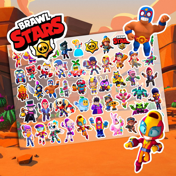 Стикеры Brawl Stars Бравл Старс, Набор наклеек игра - купить с ...